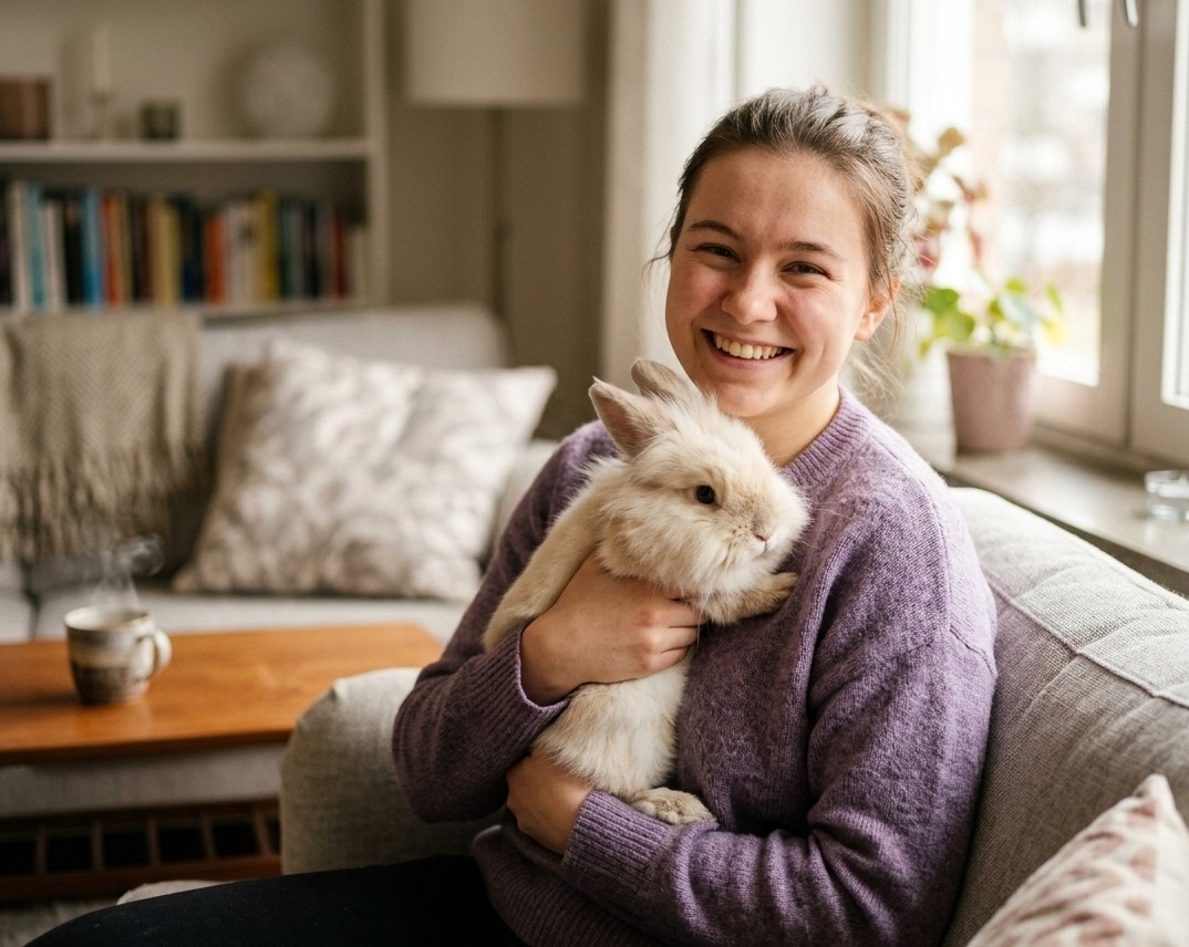 Tjej med kanin - Starnila djurvakt